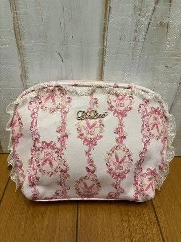 헤이세이 레트로 LIZ LISA [레어] 발레 꽃무늬 파우치 핑크