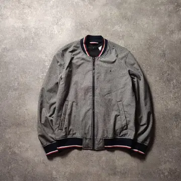타미힐피거 집업 봄버 자켓 그레이