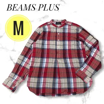 BEAMS PLUS 인도 마드라스 체크 풀오버 셔츠 M 상당/703