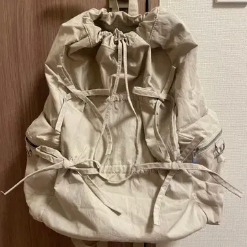 메리제니 리본 백팩 베이지