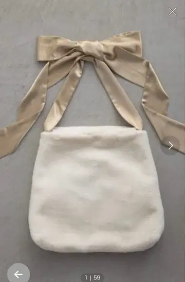 [ZOZO 완판템] idem fur big ribbon tote bag