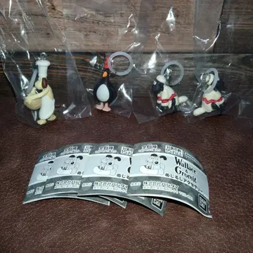 가챠 Wallace & Gromit 메지루시 액세서리 3종 4개 세트