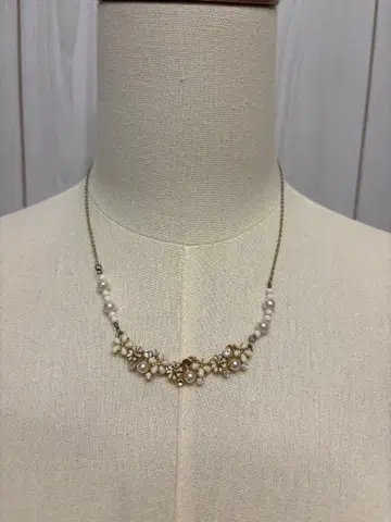 헤이세이 레트로 LIZ LISA 펄과 꽃 모티브의 목걸이