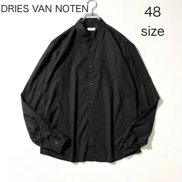 3430 [새상품급] 드리스반노튼 드레스 셔츠 긴팔 헝가리제 블랙 L