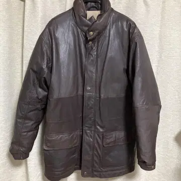 80s'Eddie Bauer' 에디 바우어 가죽 구스 다운 자켓