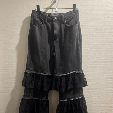 jouetie(쥬에티) 레이스 도킹 플레어 데님