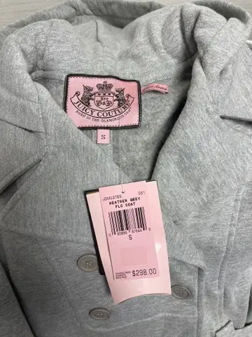 Juicy Couture 플리스 코트 S 헤더 그레이