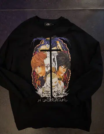 [ DEATH NOTE / 데스노트 ] 데미지 가공 맨투맨 풀오버