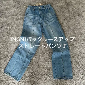 [ MM11 ] INGNI 백 레이스업 스트레이트 팬츠 F