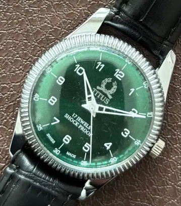 빈티지 TITUS 남성용 손목시계 수동 와인딩 시계