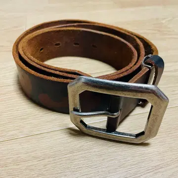 아비렉스 AVIREX 가죽 벨트 천연 가죽 카모플라쥬 브라운 계열 남성용