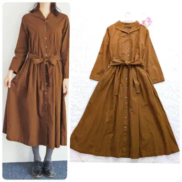 Sunny clouds 브라운 마녀 드레스 LL 빅 사이즈 긴팔 원피스