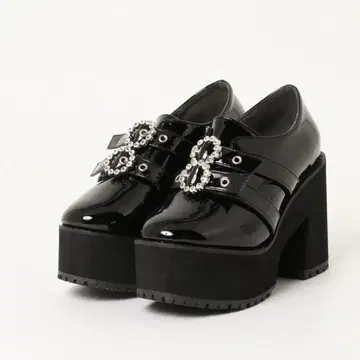 attagirl 통굽 플랫폼 비쥬 벨트 부티 S 사이즈