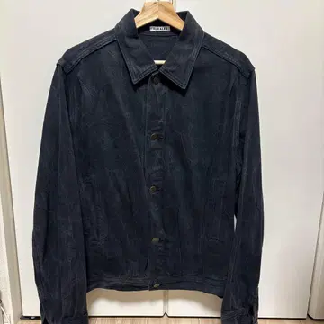 AURALEE/23SS/사이즈 4/블랙 데님/데님 자켓/블루종