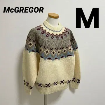 미사용 새상품 McGREGOR 맥레거 노르딕 무늬 스웨터 니트