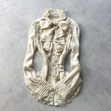 레어 코켓 코코아 다크 코어 페어리 그런지 리본 상의