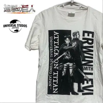 [ USJ x 진격의 거인 ] 리바이 엘빈 화이트 T셔츠 S 사이즈