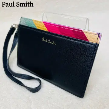 Paul Smith 폴스미스 패스 케이스 가죽 블랙 x 멀티 컬러