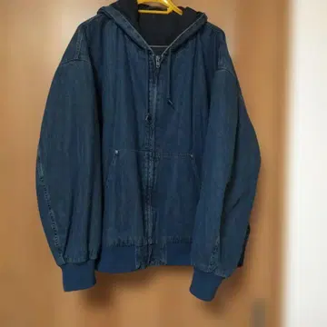 GU 후드 부착 다크 네이비 데님 자켓 3XL