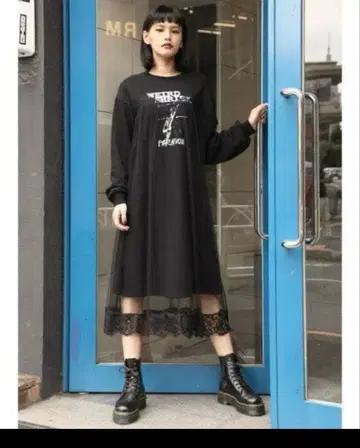 jouetie 원피스 레이스 레이어드 락 원피스