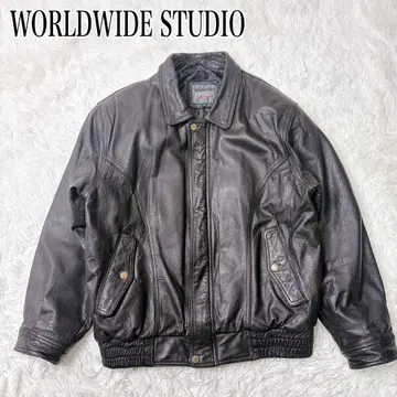 WORLDWIDE STUDIO 봄버 가죽 자켓 소가죽 짧은 기장 A2