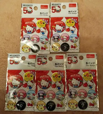 HELLO KITTY 캔뱃지 5개 세트 전 6종 미개봉