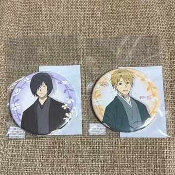 나츠메 우인장 교토마후 캔뱃지 2개 세트 마토바 세이지 나토리 슈이치