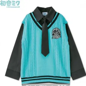 하츠네 미쿠 시나모롤 시나몬 니트 베스트 넥타이 셔츠 M L