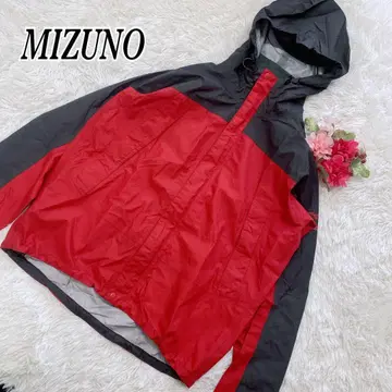 미즈노/마운틴 파카/벨그 테크/발수/코튼 느낌/레드/후드 부착/