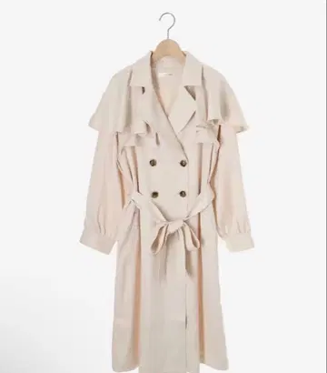 MAJESTIC LEGON 드레이프 프릴 트렌치코트