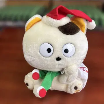 산타 모자 쓴 고양이 봉제 인형