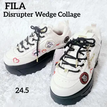 새상품 2025출시 휠라 디스럽터 웨지 콜라주 통굽 화이트