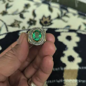 그린 컬러 보석 반지 에메랄드 원석