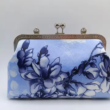 가마구치 백 일본풍 꽃무늬 핸드메이드 기모노 가방 기모노 가방 소품함