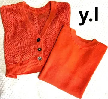 HARE 하레 뜨개질 디자인 긴팔 가디건 니트 앙상블