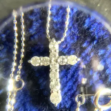 다이아몬드 크로스 목걸이 0.5 캐럿 플라티나 목걸이