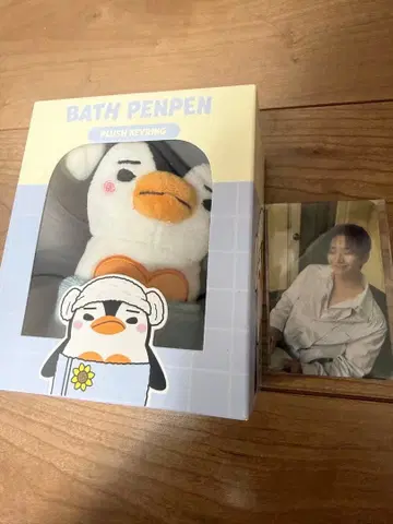 2PM 준호 펭귄 팝업 MD 목욕 펭귄 플러시 키링