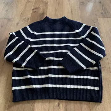 COMME CA 스트라이프 니트 스웨터 긴팔