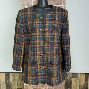 ADELPHA 아델파 노카라 자켓 브라운 긴팔 믹스 컬러