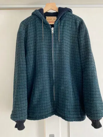 60's Lakeland 보아 안감 후드 블루종