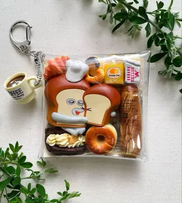 빵 미니어처 가챠 파우치 성숙 큐트