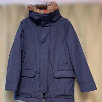 GAP 네이비 후드 부착 다운 자켓 XS