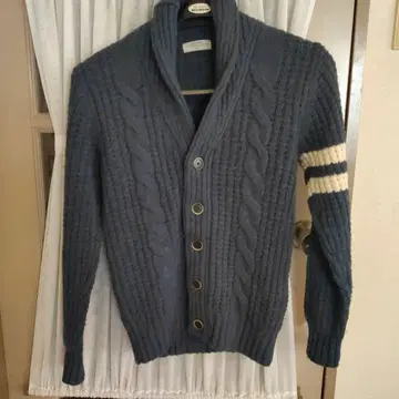 BACK NUMBER 다크 블루 가디건 M