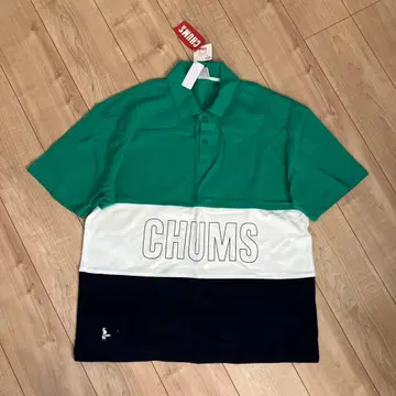 참스 피케 셔츠 네이비 그린 XL