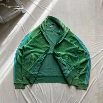 hang ten / 벨로아 트랙 자켓 그린 L 한텐