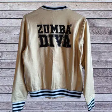 ZUMBA 골드 메탈릭 봄버 자켓 백 로고