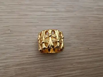 골드 꽃 무늬 시스루 반지 US 6호 JPN 12호