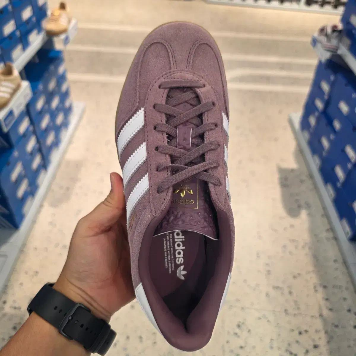 adidas gazelle silver green womens adidas Gazelle Golf Shoe, Preloved Violet/Ftwr White/Aurora Plum, Size: 5