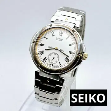 작동 레어 빈티지 SEIKO 세이코 실버 웨이브 남성용 손목시계