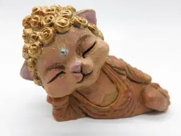 재도색 페인팅 고양이 여래 안녕불 피규어